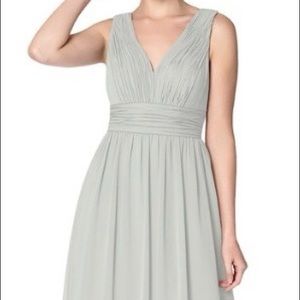 Silver Azazie bridesmaids dress